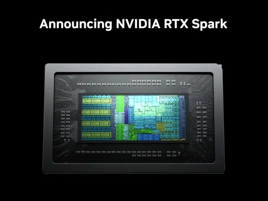 NVIDIA RTX Spark Superchip reveal at Computex 2026, highlighting the integrated Grace CPU, Blackwell GPU, and unified memory architecture.