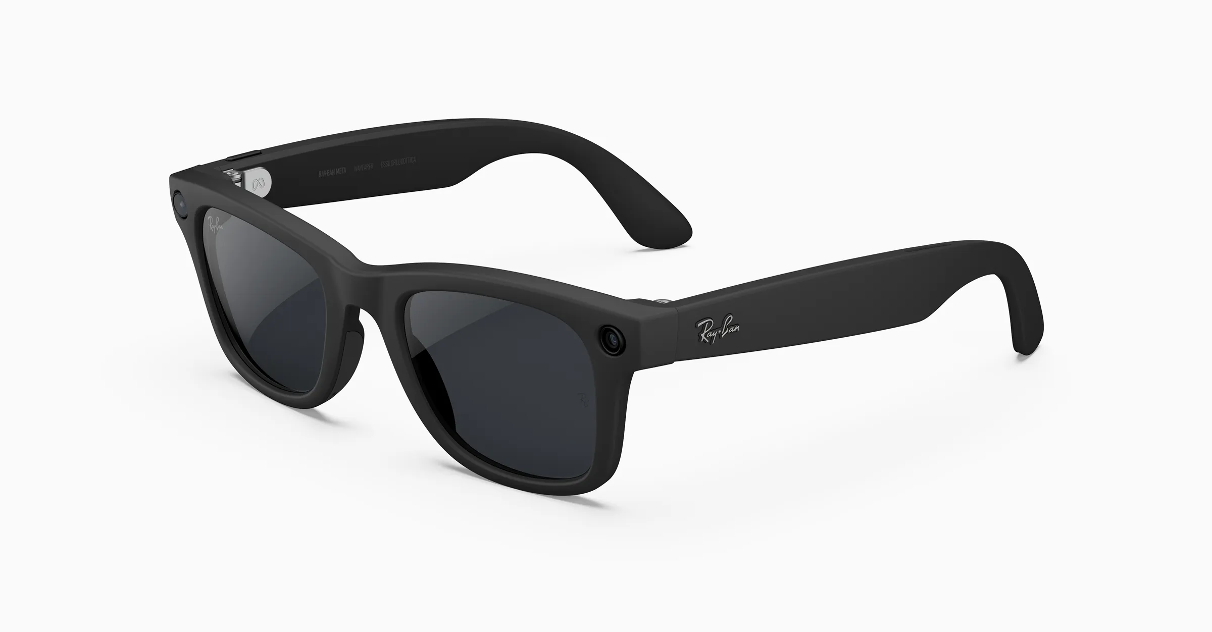 Ray-Ban Meta Gen 2 in matte black Wayfarer frame with Meta AI and a 12MP camera