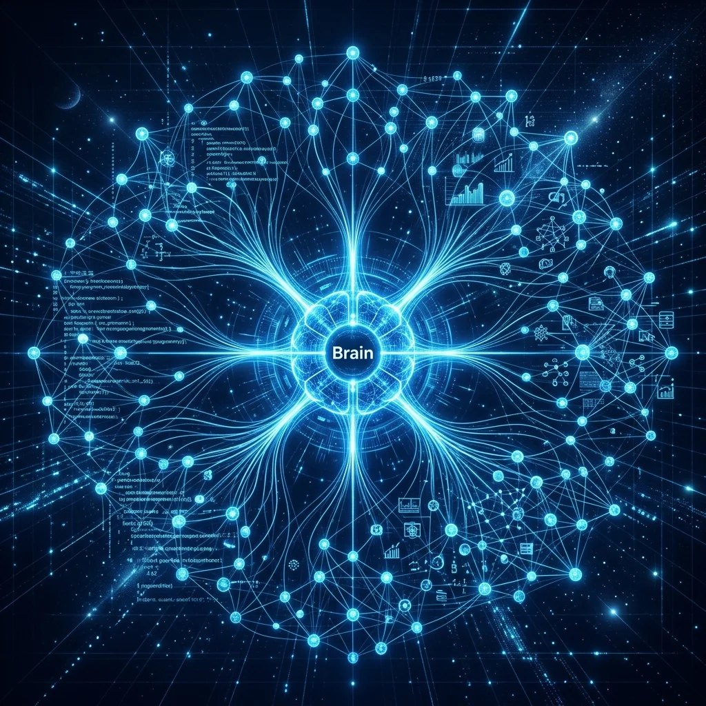Conceptual visualization of the Kimi K2.6 Agent Swarm coordinating 300 parallel agents